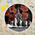 New Zealand ANZAC Day Beach Blanket Poppy With Polynesian Pattern LT01 One Size 150cm Black - Polynesian Pride
