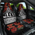 New Zealand ANZAC Day Car Seat Cover Poppy With Polynesian Pattern LT01 One Size Black - Polynesian Pride