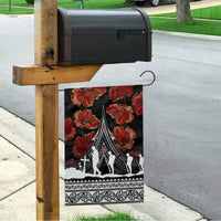 New Zealand ANZAC Day Garden Flag Poppy With Polynesian Pattern LT01 - Polynesian Pride