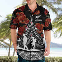 New Zealand ANZAC Day Hawaiian Shirt Poppy With Polynesian Pattern LT01 - Polynesian Pride