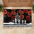 New Zealand ANZAC Day Rubber Doormat Poppy With Polynesian Pattern LT01 - Polynesian Pride