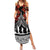 New Zealand ANZAC Day Summer Maxi Dress Poppy With Polynesian Pattern LT01 Women Black - Polynesian Pride