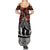 New Zealand ANZAC Day Summer Maxi Dress Poppy With Polynesian Pattern LT01 - Polynesian Pride