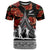 New Zealand ANZAC Day T Shirt Poppy With Polynesian Pattern LT01 Black - Polynesian Pride