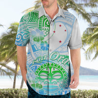Kia Ora Maori New Zealand Pastel Hawaiian Shirt Sun Ta Moko Aqua Green Version LT01 - Polynesian Pride