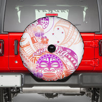Kia Ora Maori New Zealand Pastel Spare Tire Cover Sun Ta Moko Sunset Version LT01 - Polynesian Pride