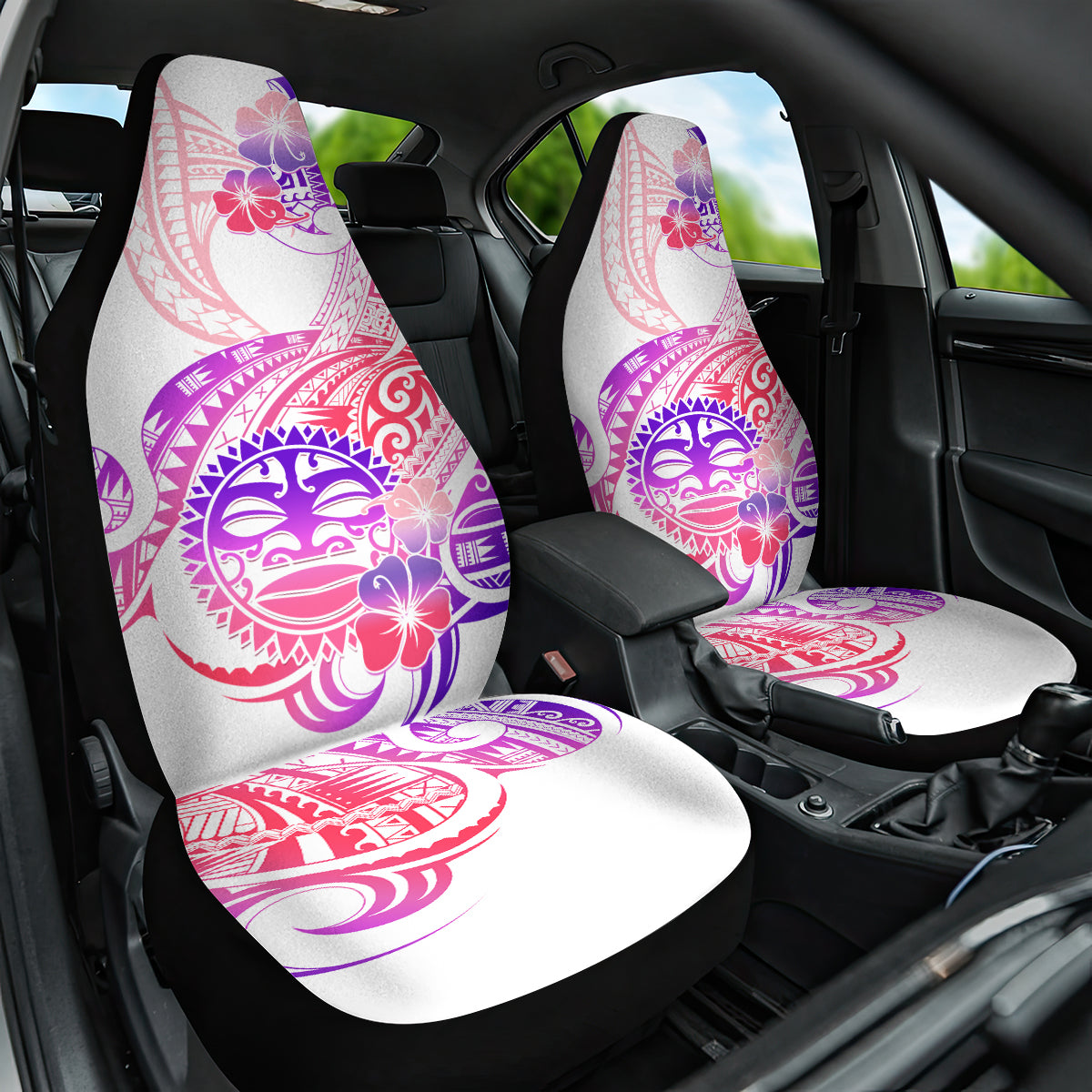 Kia Ora Maori New Zealand Pastel Car Seat Cover Sun Ta Moko Sweet Version LT01 One Size Pink - Polynesian Pride
