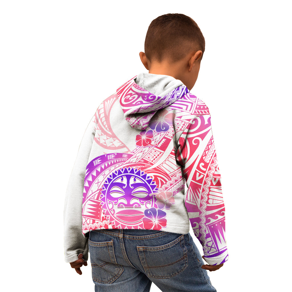 Kia Ora Maori New Zealand Pastel Kid Hoodie Sun Ta Moko Sweet Version LT01 - Polynesian Pride
