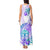 Kia Ora Maori New Zealand Pastel Tank Maxi Dress Sun Ta Moko Violet Version LT01 - Polynesian Pride