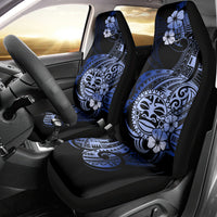 Aotearoa Kia Ora New Zealand Ta Moko Blue Version Car Seat Cover LT01 - Polynesian Pride