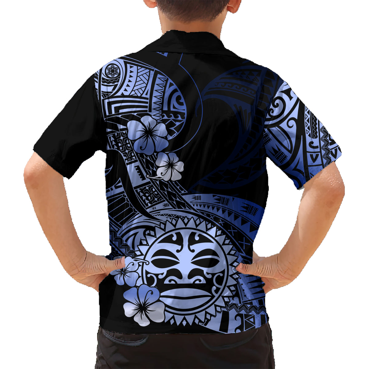 Aotearoa Kia Ora New Zealand Ta Moko Blue Version Hawaiian Shirt LT01 - Polynesian Pride