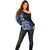 Aotearoa Kia Ora New Zealand Ta Moko Blue Version Off Shoulder Sweater LT01 - Polynesian Pride