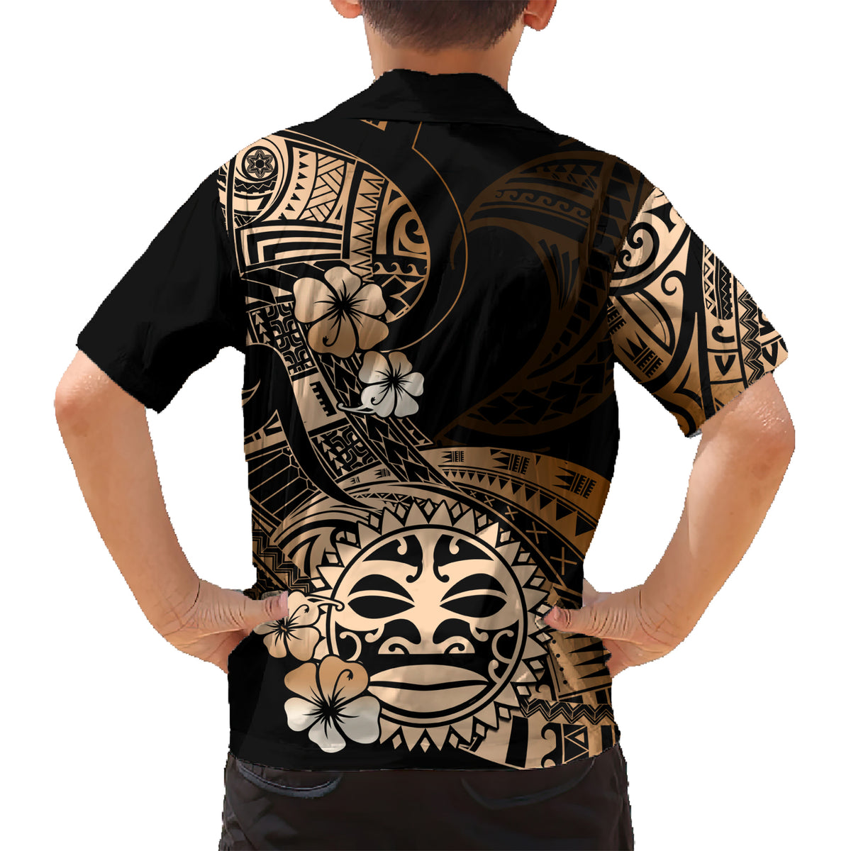Aotearoa Kia Ora New Zealand Ta Moko Gold Version Hawaiian Shirt LT01 - Polynesian Pride