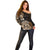 Aotearoa Kia Ora New Zealand Ta Moko Gold Version Off Shoulder Sweater LT01 - Polynesian Pride