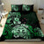 Aotearoa Kia Ora New Zealand Ta Moko Green Version Bedding Set LT01 - Polynesian Pride
