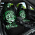 Aotearoa Kia Ora New Zealand Ta Moko Green Version Car Seat Cover LT01 One Size Green - Polynesian Pride