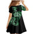 Aotearoa Kia Ora New Zealand Ta Moko Green Version Family Matching Mermaid Dress and Hawaiian Shirt LT01 - Polynesian Pride