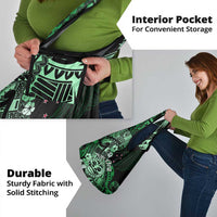 Aotearoa Kia Ora New Zealand Ta Moko Green Version Grocery Bag