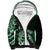 Aotearoa Kia Ora New Zealand Ta Moko Green Version Sherpa Hoodie LT01 Unisex Green - Polynesian Pride