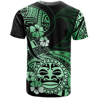 Aotearoa Kia Ora New Zealand Ta Moko Green Version T Shirt LT01 - Polynesian Pride
