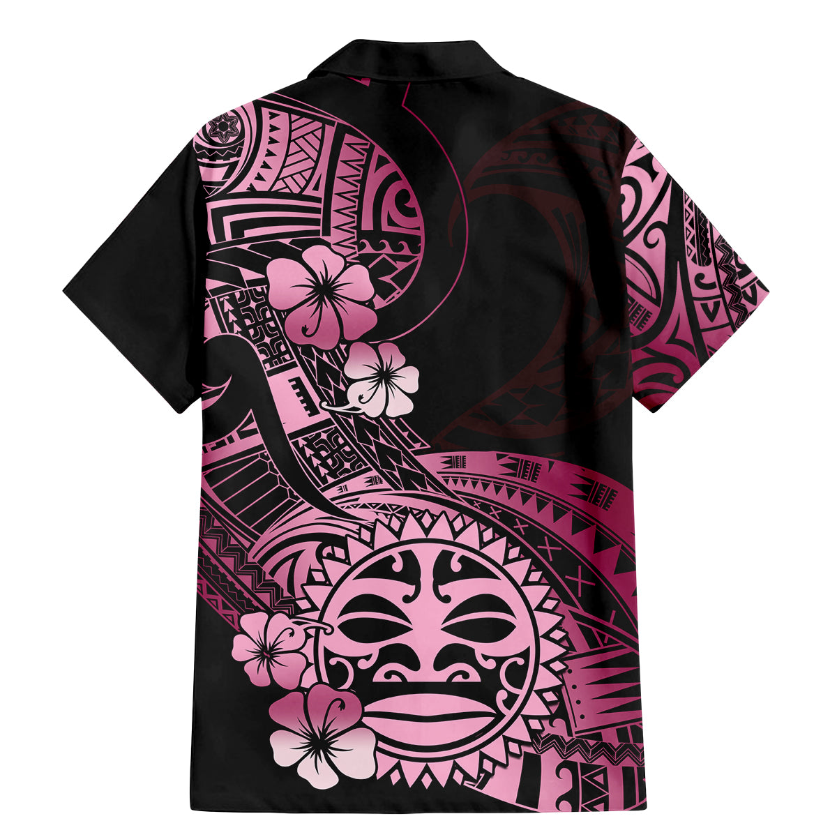 Aotearoa Kia Ora New Zealand Ta Moko Pink Version Family Matching Mermaid Dress and Hawaiian Shirt LT01 - Polynesian Pride