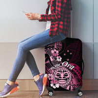 Aotearoa Kia Ora New Zealand Ta Moko Pink Version Luggage Cover LT01 - Polynesian Pride