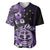 Aotearoa Kia Ora New Zealand Ta Moko Purple Version Baseball Jersey LT01 Purple - Polynesian Pride