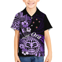 Aotearoa Kia Ora New Zealand Ta Moko Purple Version Hawaiian Shirt LT01 - Polynesian Pride