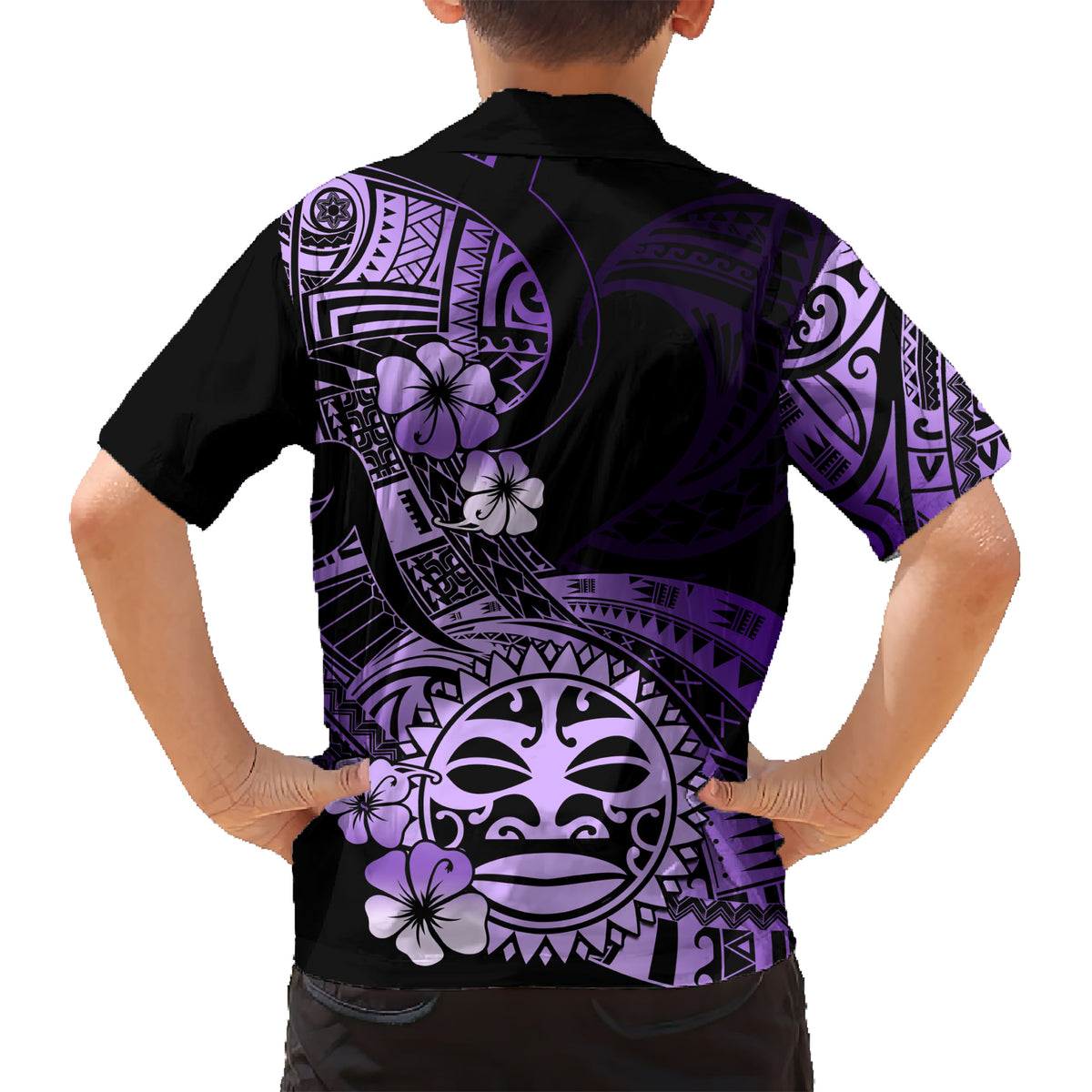 Aotearoa Kia Ora New Zealand Ta Moko Purple Version Hawaiian Shirt LT01 - Polynesian Pride