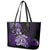 Aotearoa Kia Ora New Zealand Ta Moko Purple Version Leather Tote Bag LT01 - Polynesian Pride