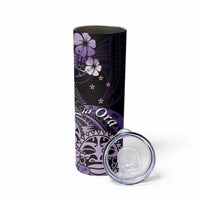 Aotearoa Kia Ora New Zealand Ta Moko Purple Version Skinny Tumbler