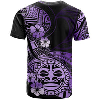 Aotearoa Kia Ora New Zealand Ta Moko Purple Version T Shirt LT01 - Polynesian Pride