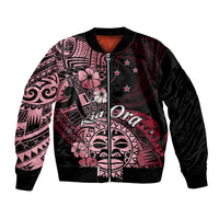 Aotearoa Kia Ora New Zealand Ta Moko Red Version Bomber Jacket LT01 Unisex Red - Polynesian Pride