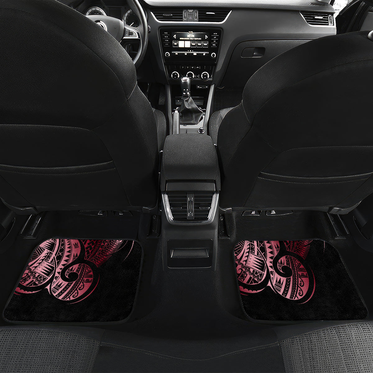 Aotearoa Kia Ora New Zealand Ta Moko Red Version Car Mats LT01 - Polynesian Pride