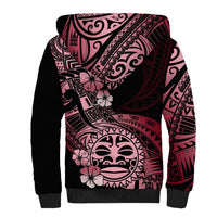 Aotearoa Kia Ora New Zealand Ta Moko Red Version Sherpa Hoodie LT01 - Polynesian Pride