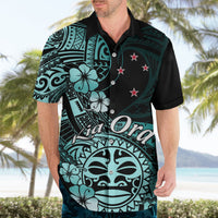 Aotearoa Kia Ora New Zealand Ta Moko Turquoise Version Hawaiian Shirt LT01 - Polynesian Pride