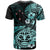Aotearoa Kia Ora New Zealand Ta Moko Turquoise Version T Shirt LT01 - Polynesian Pride