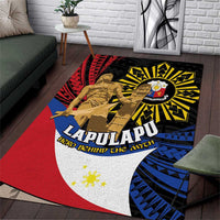 Lapulapu The First Filipino Hero Area Rug Polynesian Pattern