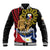 Personalized Lapulapu The First Filipino Hero Baseball Jacket Polynesian Pattern