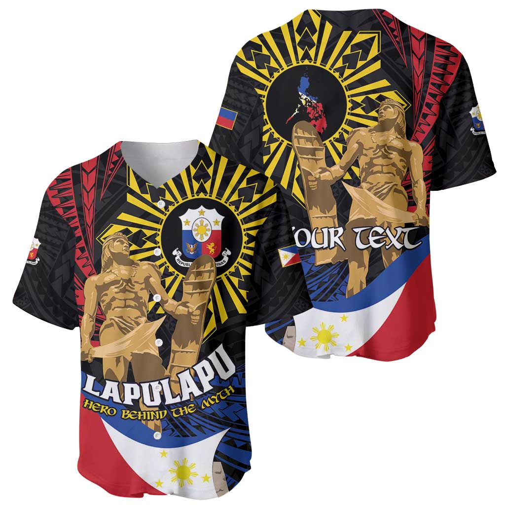 Personalized Lapulapu The First Filipino Hero Baseball Jersey Polynesian Pattern LT01 - Polynesian Pride