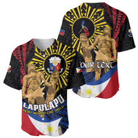 Personalized Lapulapu The First Filipino Hero Baseball Jersey Polynesian Pattern LT01 - Polynesian Pride