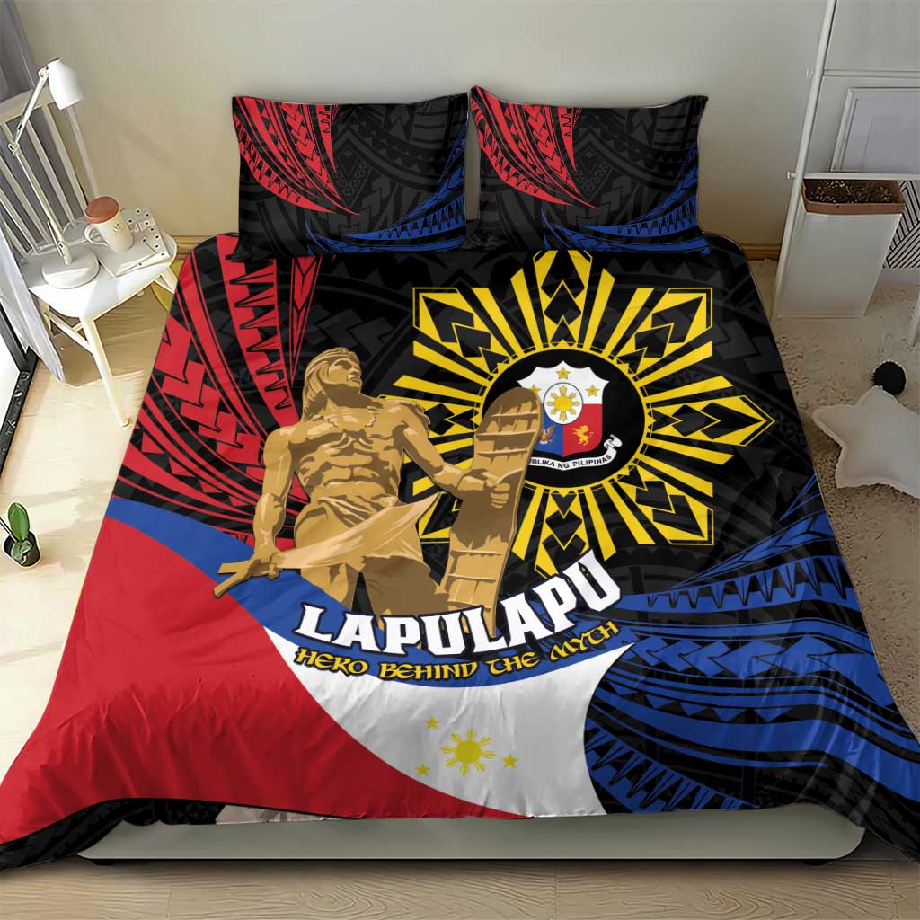 Lapulapu The First Filipino Hero Bedding Set Polynesian Pattern