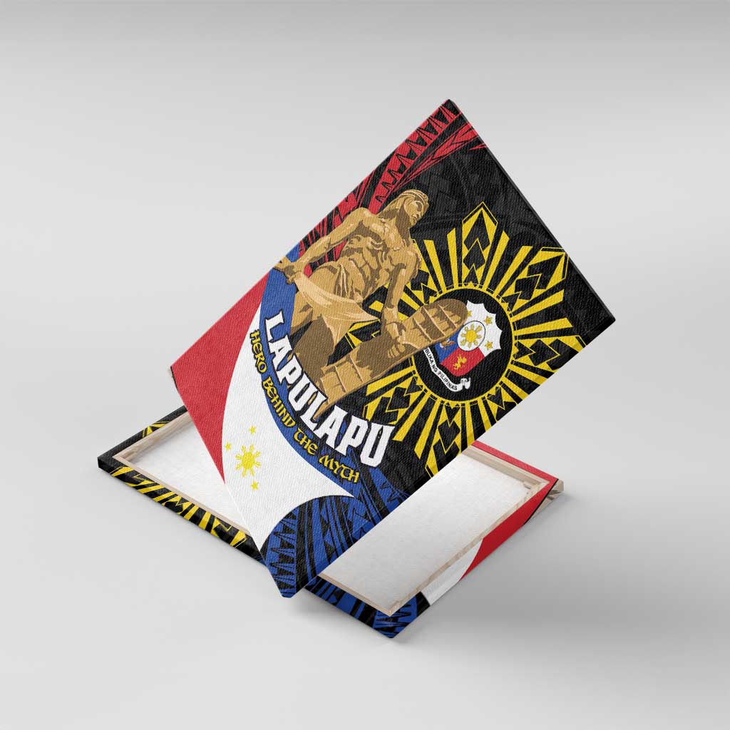 Lapulapu The First Filipino Hero Canvas Wall Art Polynesian Pattern