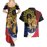 Personalized Lapulapu The First Filipino Hero Couples Matching Summer Maxi Dress and Hawaiian Shirt Polynesian Pattern