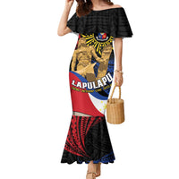 Personalized Lapulapu The First Filipino Hero Family Matching Mermaid Dress and Hawaiian Shirt Polynesian Pattern