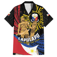 Personalized Lapulapu The First Filipino Hero Family Matching Tank Maxi Dress and Hawaiian Shirt Polynesian Pattern LT01 Dad's Shirt - Short Sleeve Black - Polynesian Pride