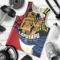 Personalized Lapulapu The First Filipino Hero Men Tank Top Polynesian Pattern