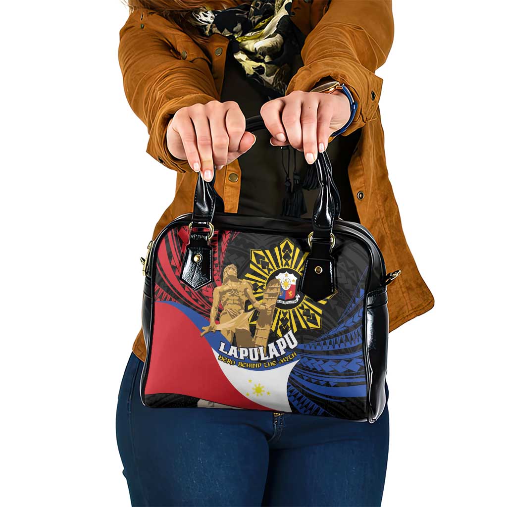 Lapulapu The First Filipino Hero Shoulder Handbag Polynesian Pattern LT01 One Size Black - Polynesian Pride