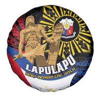 Lapulapu The First Filipino Hero Spare Tire Cover Polynesian Pattern