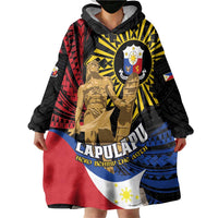 Personalized Lapulapu The First Filipino Hero Wearable Blanket Hoodie Polynesian Pattern